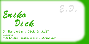 eniko dick business card